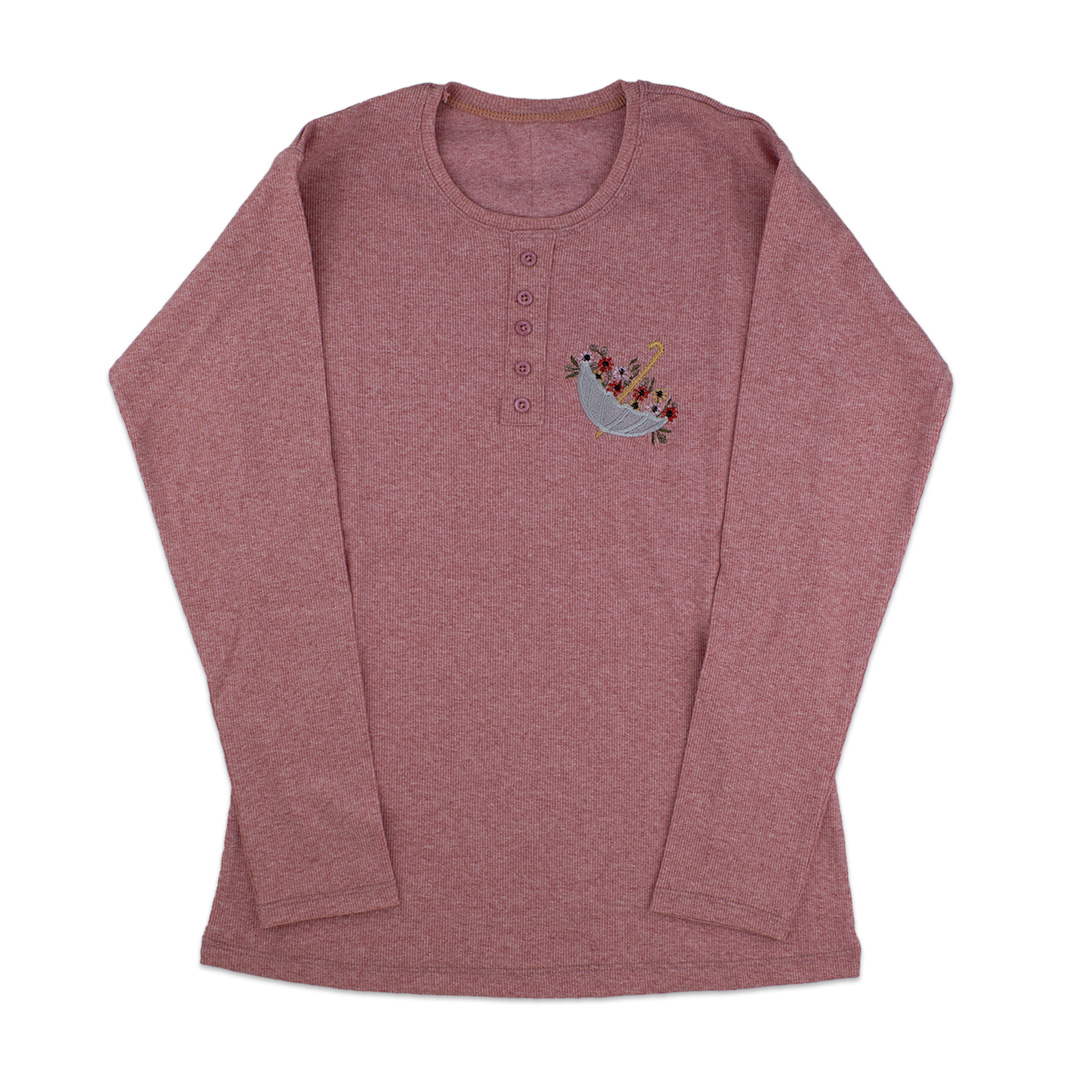 بلوز کبریتی زنانه گلدوزی طرح چتر